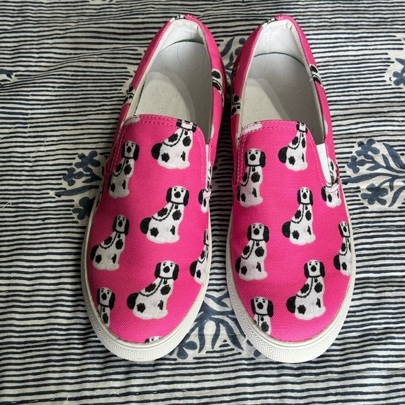 Shoes - Custom printed Staffordshire dog slip on sneakers
